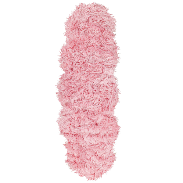 Kunstfellteppich MAMUNGARI Rosa 60 x 180 cm