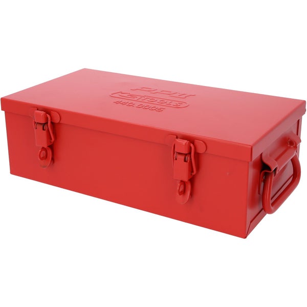 Werkzeugkasten aus Stahl mit Tragegriff und Verschlüssen