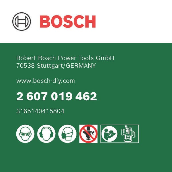 Bosch Logo im Fräser-Set in grüner Box