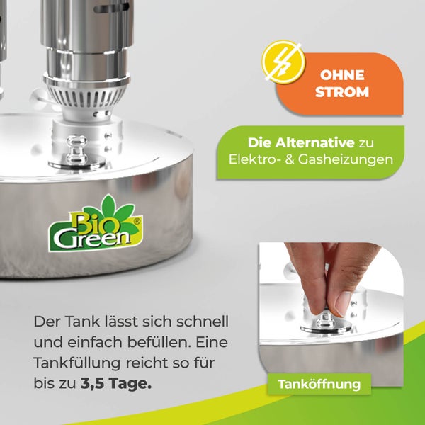 Paraffin Gewächshausheizung Warmax Power 5 aus Edelstahl 600 Watt
