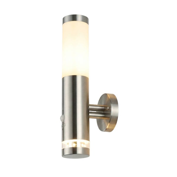 Außenwandleuchte aus Edelstahl mit Bewegungsmelder