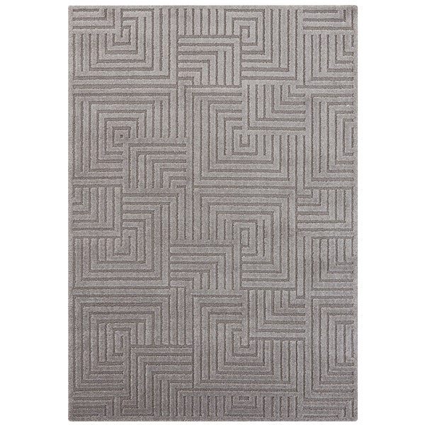 Kurzflor Teppich Manipu Grau - 80x150x1,4cm