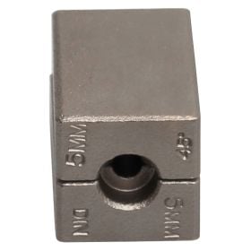 Bördelspannbacke für 5 Millimeter Rohre aus Metall