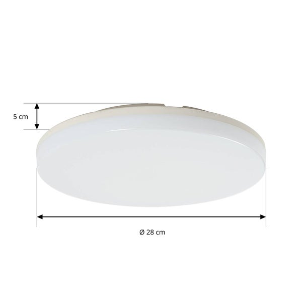 PRIOS LED Deckenlampe mit Sensor Artin Bewegungsmelder (Modern) in Weiß (1 flammig, ) - Deckenleuchte Lampe Badezimmerleuchte