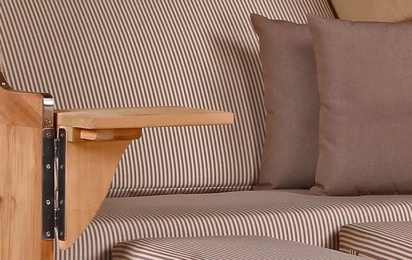 Strandkorb Nordstrand Teak PE grey Dessin 510