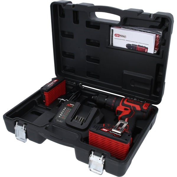 Akku-Bohrschrauber mit Zubehör im schwarzen Koffer