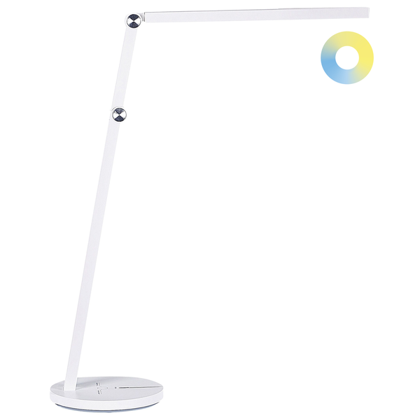 LED Schreibtischlampe DORADO mit Dimmer Metall Weiß