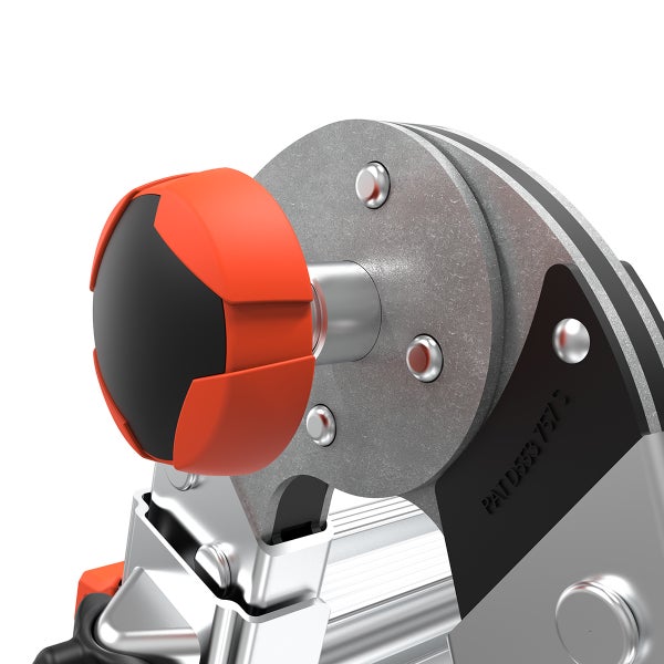 Gelenk einer Aluminium Gelenkleiter mit Arretierknopf