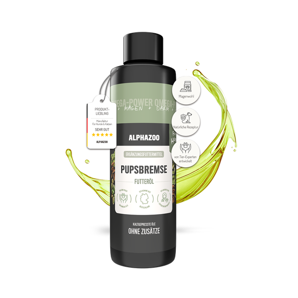 alphazoo Pupsbremse Futteröl für Hunde 250 ml