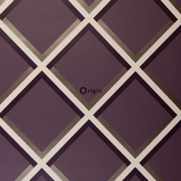 Origin Wallcoverings Tapete geometrisches Motiv Lila - 52 cm x 10,05 m - 307126