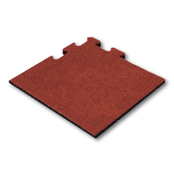 Gummifliese 50 mm - 50x50 cm Puzzle - Rot - Eckstück