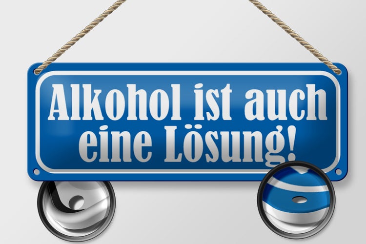 Blechschild Spruch 27x10cm ist auch eine Lösung Dekoration