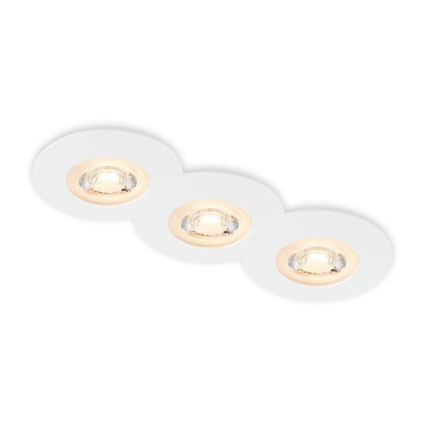 LED Einbauleuchten, weiß-matt, IP65, 3xLED/5W