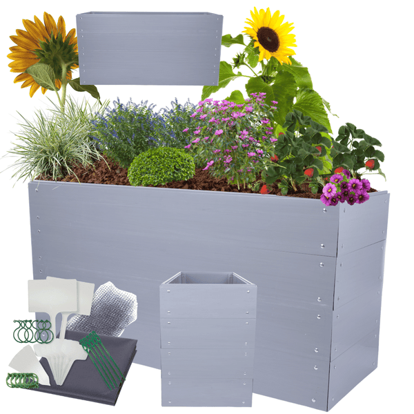 Hochbeete Growline Plast HxBxT 81x180x80 cm 4 Ebenen Kunststoff Grau