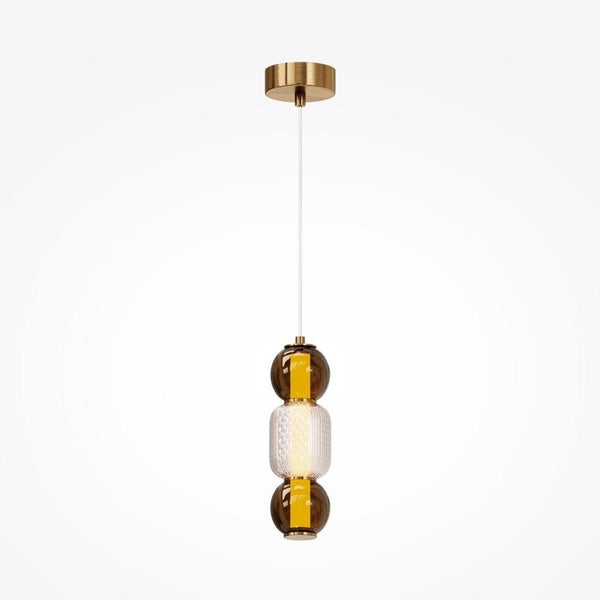 LED Pendelleuchte Drop in Gold und Transparent 16W 2000lm