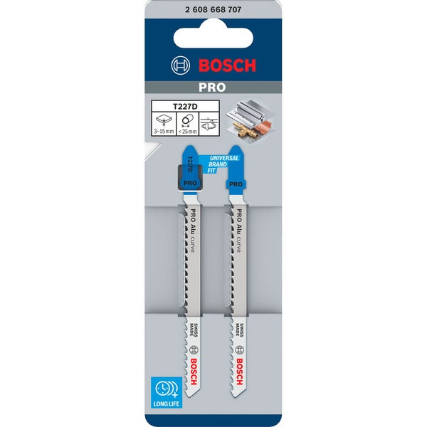 Bosch Stichsägeblätter T227D, geeignet für Aluminium