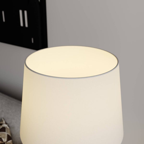 Lindby Stehlampe Benjiro (Modern) in Weiß aus Textil (1 flammig, E27) - Stehleuchte Floor Lamp Standleuchte Wohnzimmerlampe Wohnzimmerleuchte