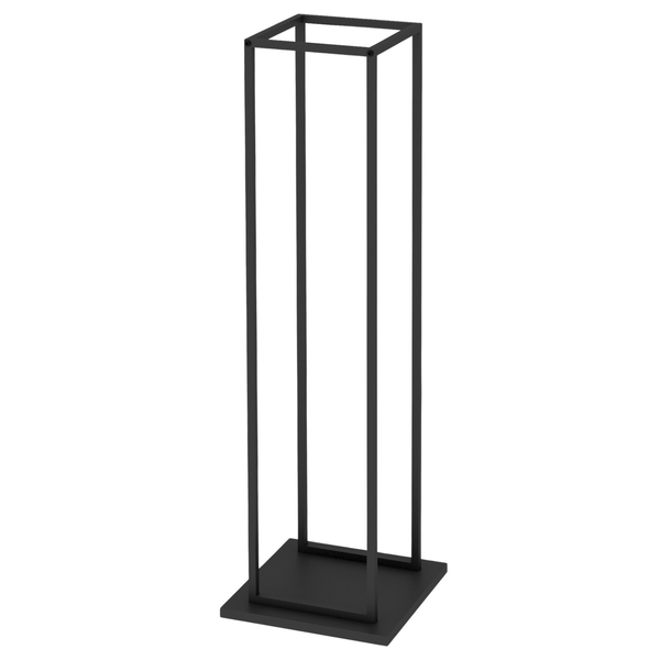holz4home Kaminholzregal 33x33x115cm aus Metall Schwarz inkl. Ofenhandschuh