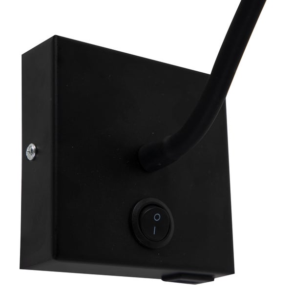 Schwarze Wandleuchte mit Schalter