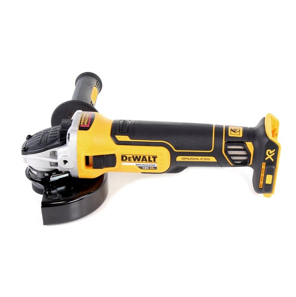 DeWalt Akku-Winkelschleifer mit bürstenlosem Motor, Zusatzhandgriff und Schutzhaube, 18 Volt XR.