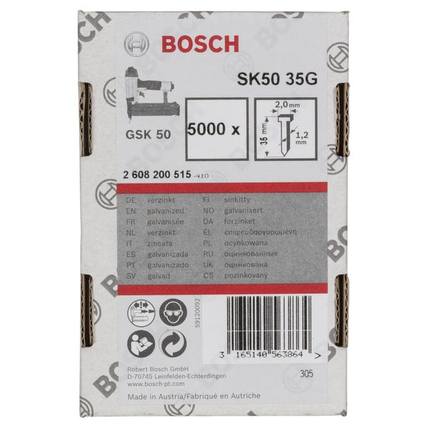 Bosch Senkkopf-Stift SK50 35G, 1,2 mm, 35 mm, verzinkt - 2608200515