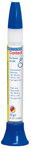 WEICON VA 300 Cyanacrylat-Klebstoff | Sekundenkleber für saugende und poröse Werkstoffe | 12 g
