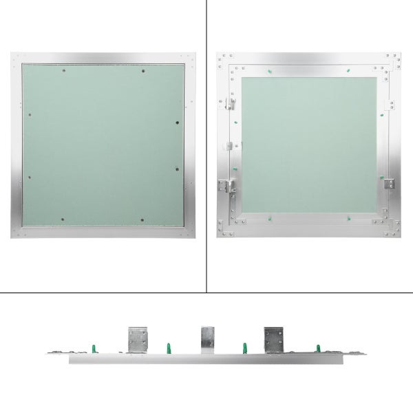 ECD Germany Revisionsklappe Revisionstür GK-Einlage 400x400mm Gipskarton 12,5mm Alu Rahmen Revision Wartungstür Wartungsklappe Wartung Reinigungsklappe Wartungsöffnung Feuchtraumgeeignet Trockenbau