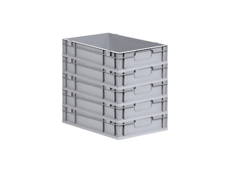 PROREGAL Spar Set 5x Eurobox Nextgen Economy Griffe Geschlossen HxBxT 12 x 40 x 60 cm 23 Liter Eurobehälter Transportbox Transportbehälter