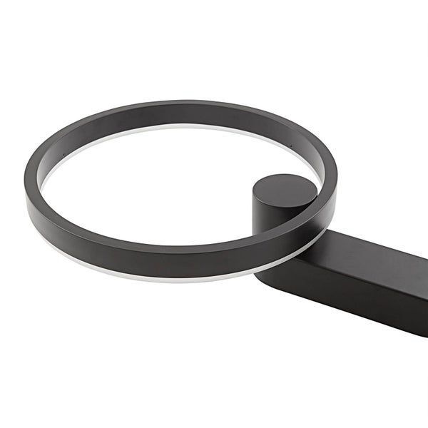 Lucande LED Wandleuchte, Wandlampe Innen Yekta dimmbar (Design Modern) in Schwarz aus Metall (1 flammig ) - Wandstrahler Wandbeleuchtung Schlafzimmer / Wohnzimmer Wohnzimmerleuchte