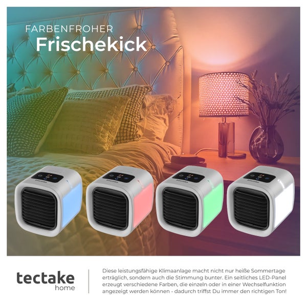 Luftkühler tectake Frosty mit verstellbaren Lamellen 3in1, 5 Geschwindigkeits- und 2 Kühlstufen grau