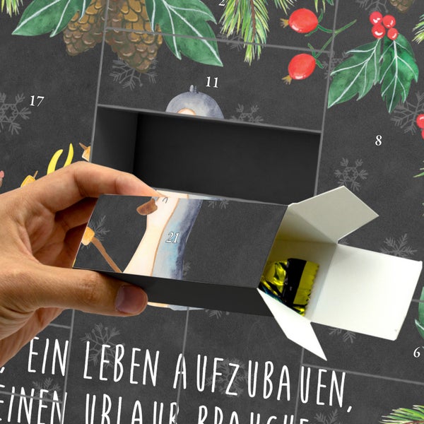 Mr. & Mrs. Panda Befüllbarer Adventskalender Pinguin Lagerfeuer - Schwarz