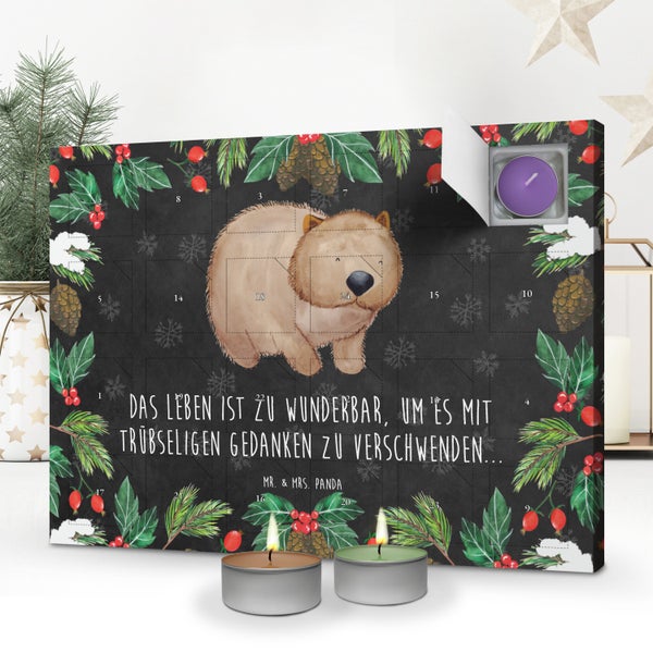Mr. & Mrs. Panda Duftkerzen Adventskalender Wombat - Schwarz