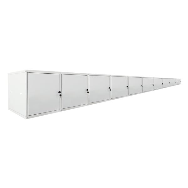 PROREGAL Mega Deal 10x Schließfachwürfel Cubic XL HxBxT 45 x 45 x 45 cm Grau