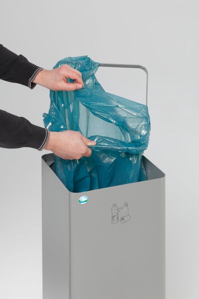 PROREGAL Robuster Wertstoffsammler Mit Abnehmbarem Deckel 70 Liter HxBxT 70 x 32 x 32 cm Verzinkter Stahl Anthrazit