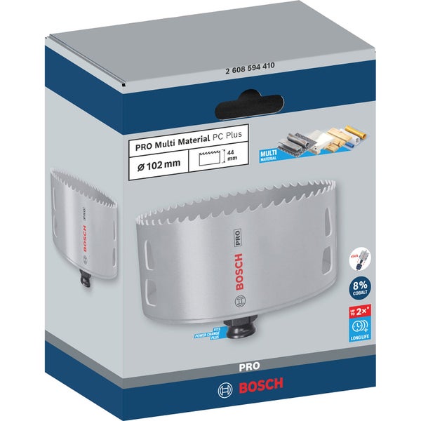 Bosch Pro Multi Material Lochsäge PC Plus, Durchmesser 102 Millimeter