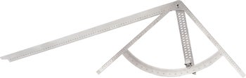 Winkelmesser aus Metall mit verstellbarem Schenkel und Skalierung für präzise Messungen und Winkelübertragungen.