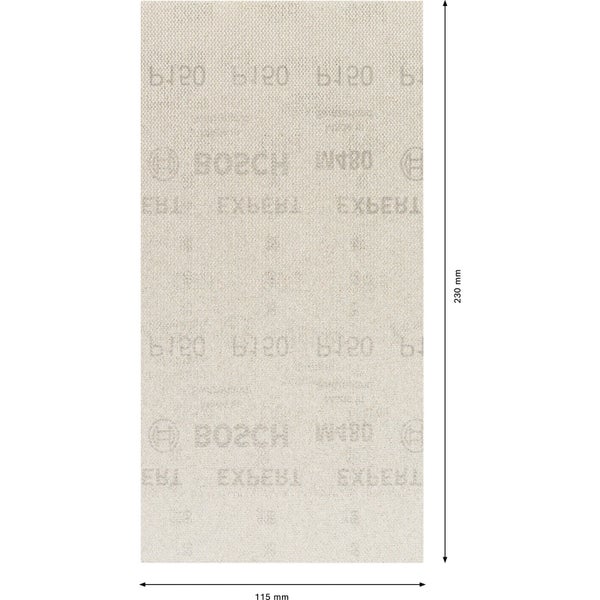 Schleifpapier mit einer Größe von 115 mal 230 Millimeter