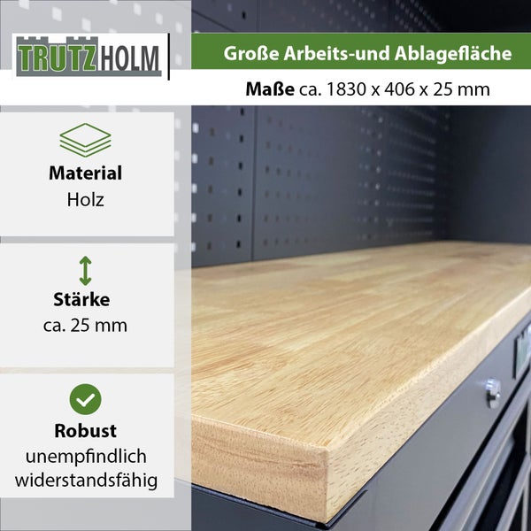 Werkstattwand 13-tlg. Modulares Werkstattschranksystem aus Stahl Werkstatteinrichtung in anthrazit