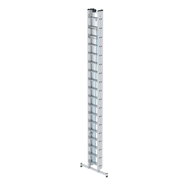 PROREGAL Sprossen-Seilzugleiter 3-Teilig mit Traverse 3 x 18 Sprossen