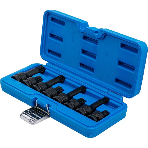 BGS Kraft-Bit-Einsatz-Satz Antrieb Innenvierkant 12,5 mm (1/2) Innenvielzahn (für XZN) M12 - M18 8tlg. - 5381