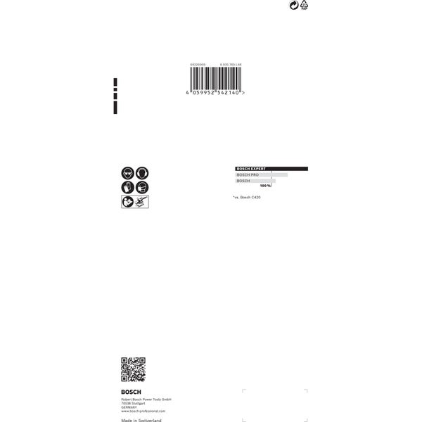 Bosch 10x Expert C470 Schleifpapier mit 14 Löchern für Schwingschleifer 115 x 280 mm G 100 - 2608900876