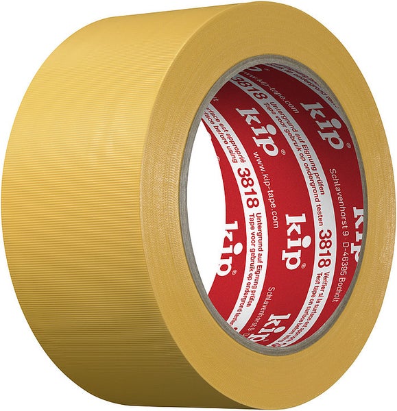KIP PVC-Schutzband gelb ger. 50mm 33m 3818 quergerillt - 1 Rolle