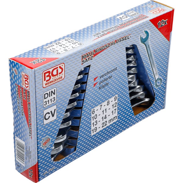 BGS Maul-Ringschlüssel-Satz SW 6 - 22 mm 12tlg. - 1194