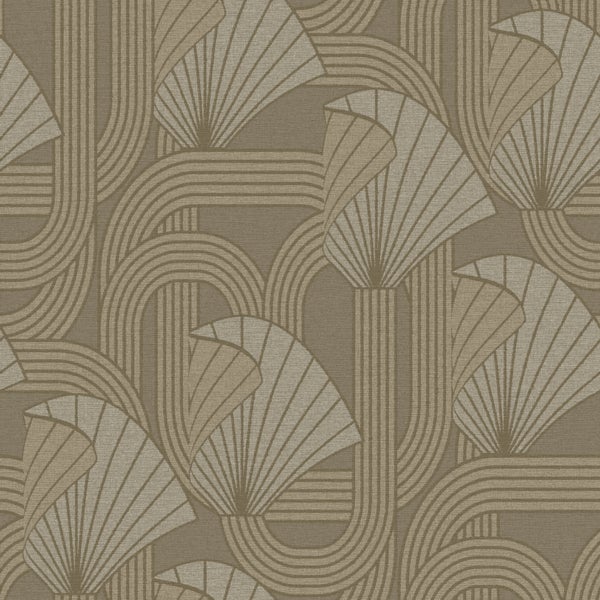 Tapete mit geometrischen Fächermuster und Linien