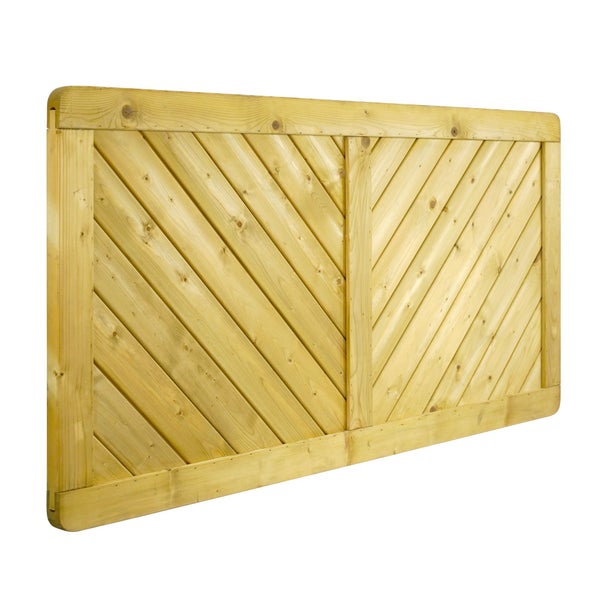 Holzsichtschutzzaun mit diagonalen Brettern