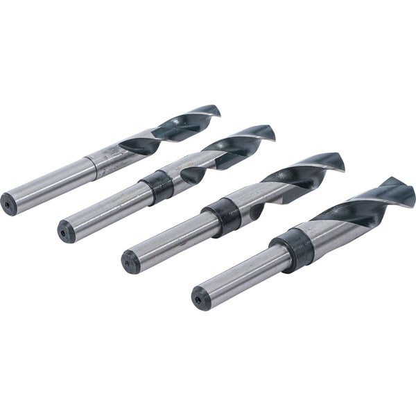 BGS Technic Bohrerset mit vier HSS Bohrern in den Größen 14 mm, 16 mm, 18 mm und 20 mm in Verpackung