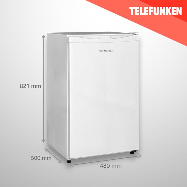Telefunken CF-31-121-W Kühlschrank ohne Gefrierfach Freistehend 90 L Gesamt-Nutzinhalt Temperaturregelung