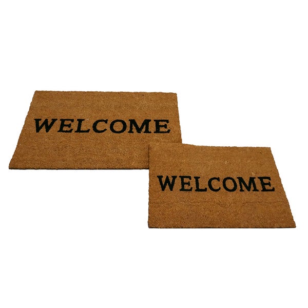 Kokosnussmatte Welcome - Fußmatte 50 x 80 cm