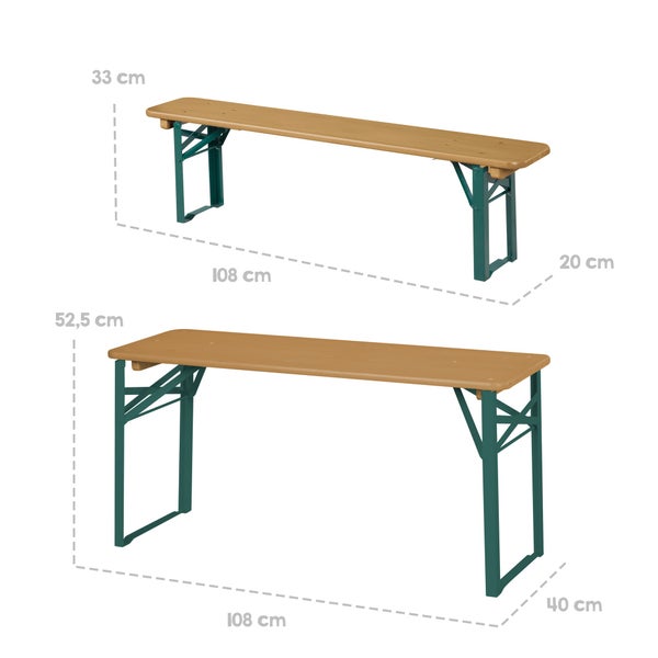ROBA Outdoor Kinderparty-Garnitur - FSC zertifiziertes Holz - Natur