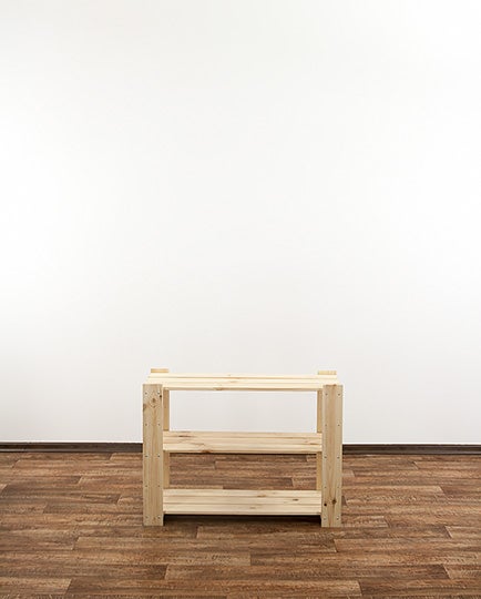 PROREGAL Holzregal Woodland HxBxT 64 x 80 x 30 cm Fachlast 120 kg 3 Fachboden Kiefernholz Natur